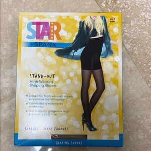 SPANX Star Power High-Waisted Black Sheers